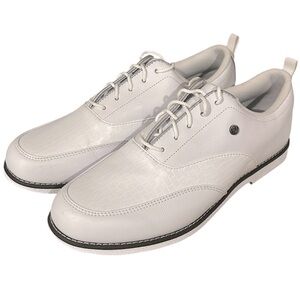 FootJoy DryJoy Premiere Series Packard Men’s Golf Shoes White Leather Spiked 10M